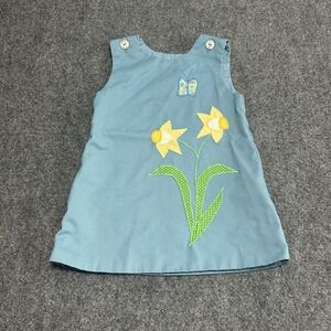 VTG Girls Jumper 4  Daffodils /Butterfly‎ Made By The Pond